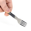 Army Green Folding Portable Stainless Steel Camping Picnic Cutlery Knife Fork Spoon Bottle Opener Flatware Tableware Travel Kit