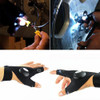 Fingerless Glove LED Flashlight Torch Outdoor Fishing Camping Hiking Magic Strap Survival Rescue Tool Light Left/Right Hand