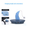 1pcs BTE USB Charge Hearing Aid Wireless Invisible Amplify Sound Portable For Hearing Loss Patient Elderly Adjustable Volume