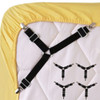 4PCS Bed Sheet Holder Clip Mattress Blankets Grippers Cover Fasteners with Metal Clips TSLM1 