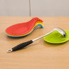 3040# Silicone Heat Resistant Spoon Fork Mat Rest Utensil Spatula Holder Kitchen Tool Random Color