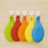 3040# Silicone Heat Resistant Spoon Fork Mat Rest Utensil Spatula Holder Kitchen Tool Random Color