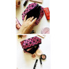 2018 New Fashion Geometric Zipper Cosmetic Bag Women Laser Flash Diamond Leather Makeup Bag Ladies Cosmetics Organizer 