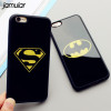 JAMULAR Mirror Superman Batman Case For iPhone 7 Plus 6 6s 8 Plus X Cases Back Cover For iPhone 6S 5 5S SE Covers Fundas Coque