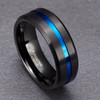 Somen 8mm Blue Line Men Tungsten Carbide Ring Male Engagement Wedding Rings Fashion Jewelry Masonic Rings Wholesale Drop Shiping