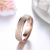 ZORCVENS New Fashion Titanium Steel Ring High Quality Black Rose Gold Silver Color Wedding engagement Frosted Rings for Women