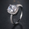 ZN Fashion Rings Show Elegant Temperament Jewelry Womens Girls White Silver Filled Wedding Ring