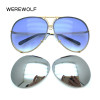 2017 Hot sell interchangeable 8478 sunglasses Replaceable Lens men or women fashion UV400 protection aviator sun glasses clout