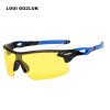 Outdoor Sports Windproof Sunglasses Man Night Vision Polarized Sunglases Big Surround Eyewear With Non-Slip Nose Goggle Gozluk