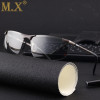 2018 brand Photochromic Sunglasses Men Polarized Chameleon Discoloration Sun glasses for men fashion rimless square sunglasses