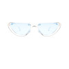 Sunglasses Cool Trendy Half Frame Rimless Cat Eye Sunglasses Women 2018 Fashion Clear Brand Designer Sun glasses For Female 