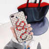 New 2018 Luxury Snake Bees designer Cover Case soft silicone original for iphone x 8 8plus 6 6s plus 7 7Plus couple gift cover 