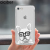 ciciber Animal Cute Pug Dog Pattern Design Soft Silicon Phone Cases Cover for IPhone 6 6S 7 8 Plus 5S SE X Capinha Coque Fundas