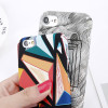 USLION Abstract Marble Stone Image Phone Case For iPhone 6 6s Plus Flower Leaf Back Cover Hard PC Cases For iPhone 6S 7 8 Plus