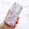 USLION Abstract Marble Stone Image Phone Case For iPhone 6 6s Plus Flower Leaf Back Cover Hard PC Cases For iPhone 6S 7 8 Plus
