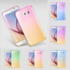 Fashion Soft TPU Gradient Color Back Cover Case for Samsung Galaxy A3 A5 A7 2016 J3 J5 J7 S4 S5 S6 S7 Edge S8 iPhone 5S 6 7 Plus 