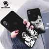 Motjerna Black Matte Pattern Soft TPU Case For Xiaomi Redmi 4X Note 4 4A 5 5A 5 Plus Back Cover Shell for xiaomi mi A1 Mi 5X