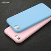 USLION Phone Case For iPhone 7 6 6s 8 X Plus 5 5s SE Simple Solid Color Ultrathin Soft TPU Cases Fashion Candy Color Back Cover