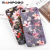 Ranipobo For iPhone 8 7 6 6s Plus 5s SE Phone Case Beautiful Leaves Flower Leaf Painted Hard PC Phone Case For iPhone 8Plus Case