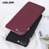 USLION Phone Case For iPhone 6 6s Plus Simple Wine Red Color Matte Cases Frosted Hard PC Cover For iPhone X 8 7 6S Plus 5 5s SE