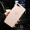 Black Love Heart Phone Case for iPhone X Cases Fashion Candy Color Hard PC Back Cover for iPhone 5 5S SE 6 6S 7 8 Plus Case