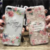 NFH Fashion 3D White Flower Paint Phone Case sFor iPhone 8 X Vintage Soft TPU Back Cover Cases Coque For iPhone7 8 6 6s Plus 5s