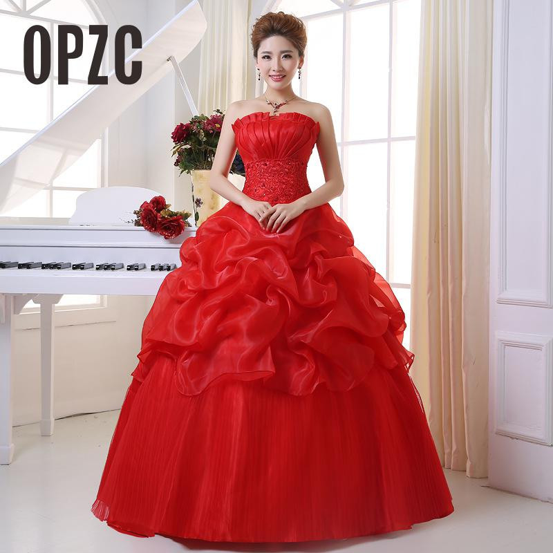 2017 New Arrive Korean Style Red fashion girl crystal princess bridal dress sexy Lace apparel