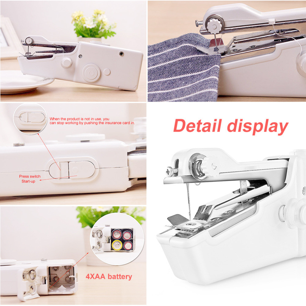 Portable Mini Manual Sewing Machine Clothes Fabric Handy Stitch