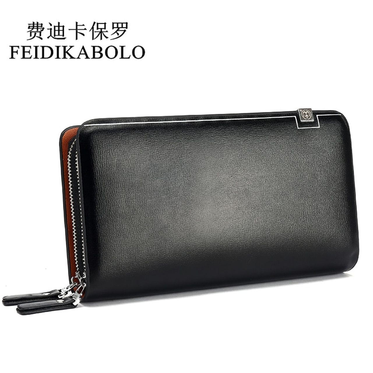 Men Coin and Card Holder Long Wallet Purse with Zipper Closure - Leather  Skin Shop