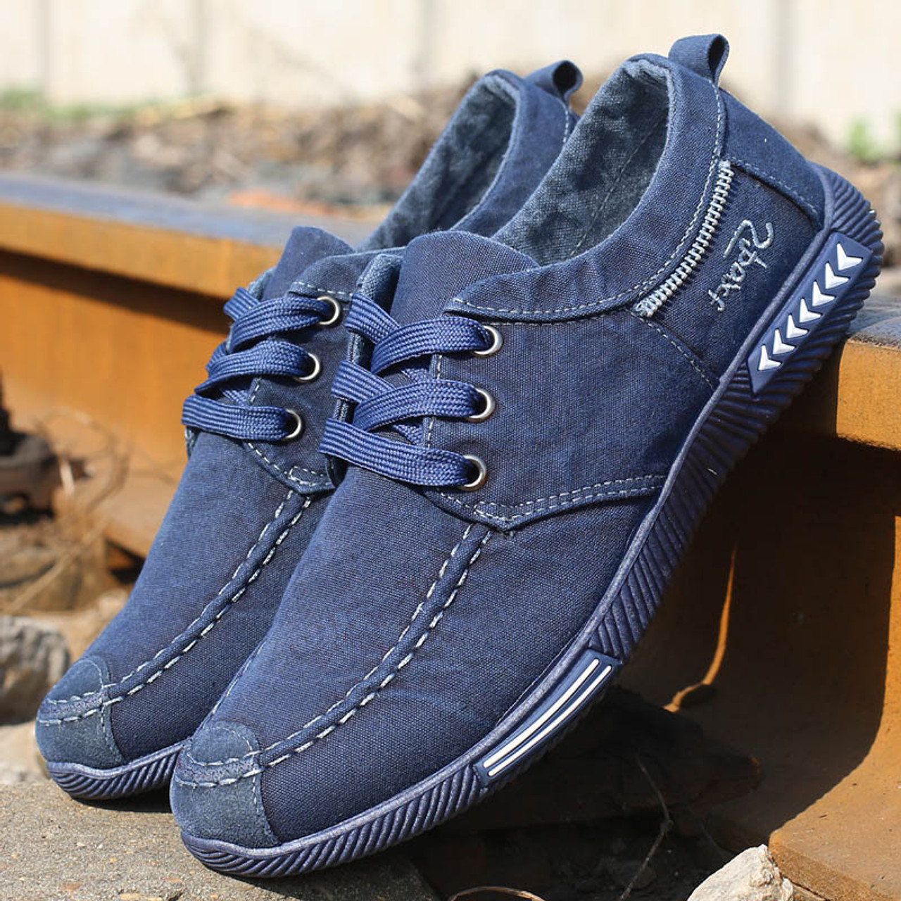 blue casual shoes with jeans