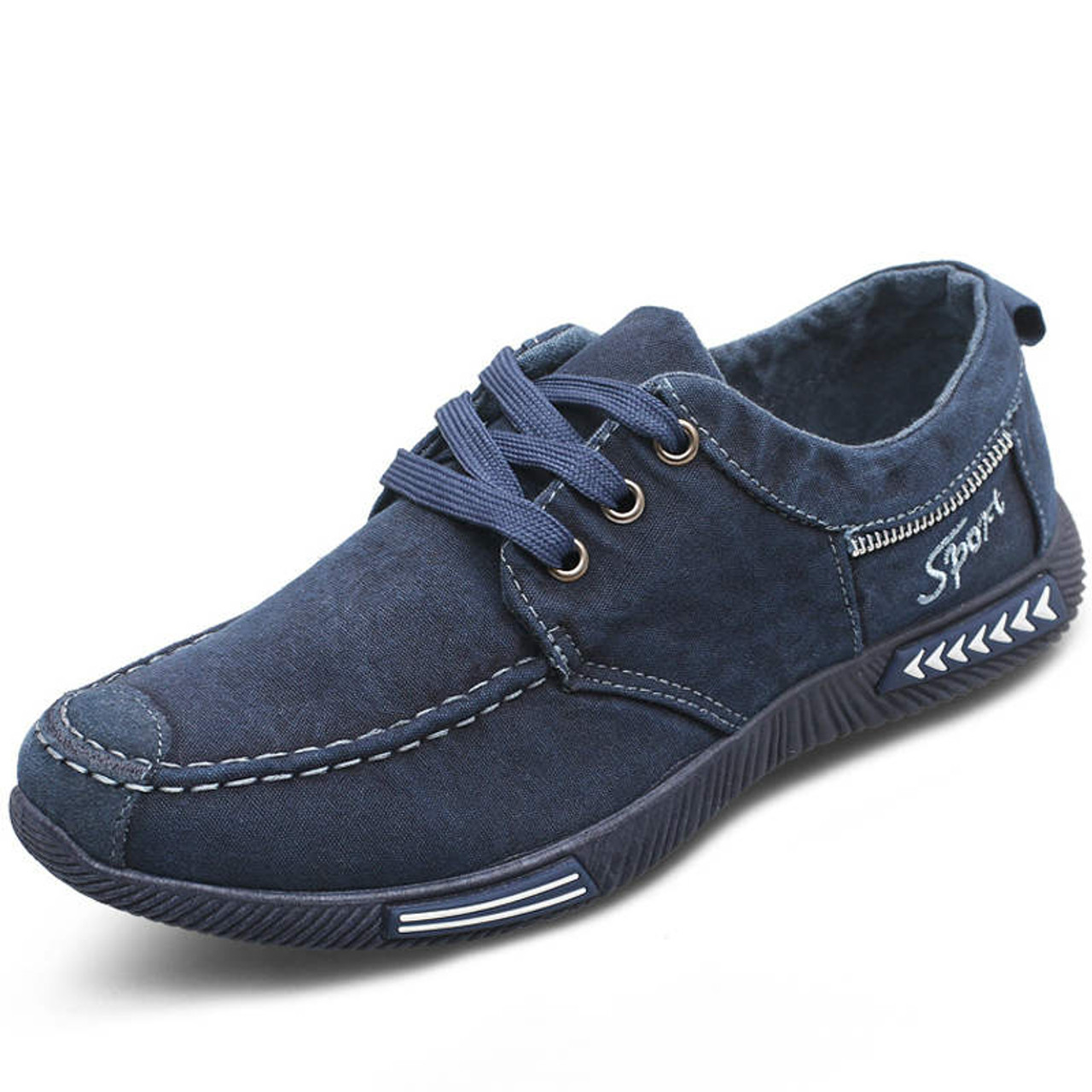 Men sneakers 2018 new denim lace-up 