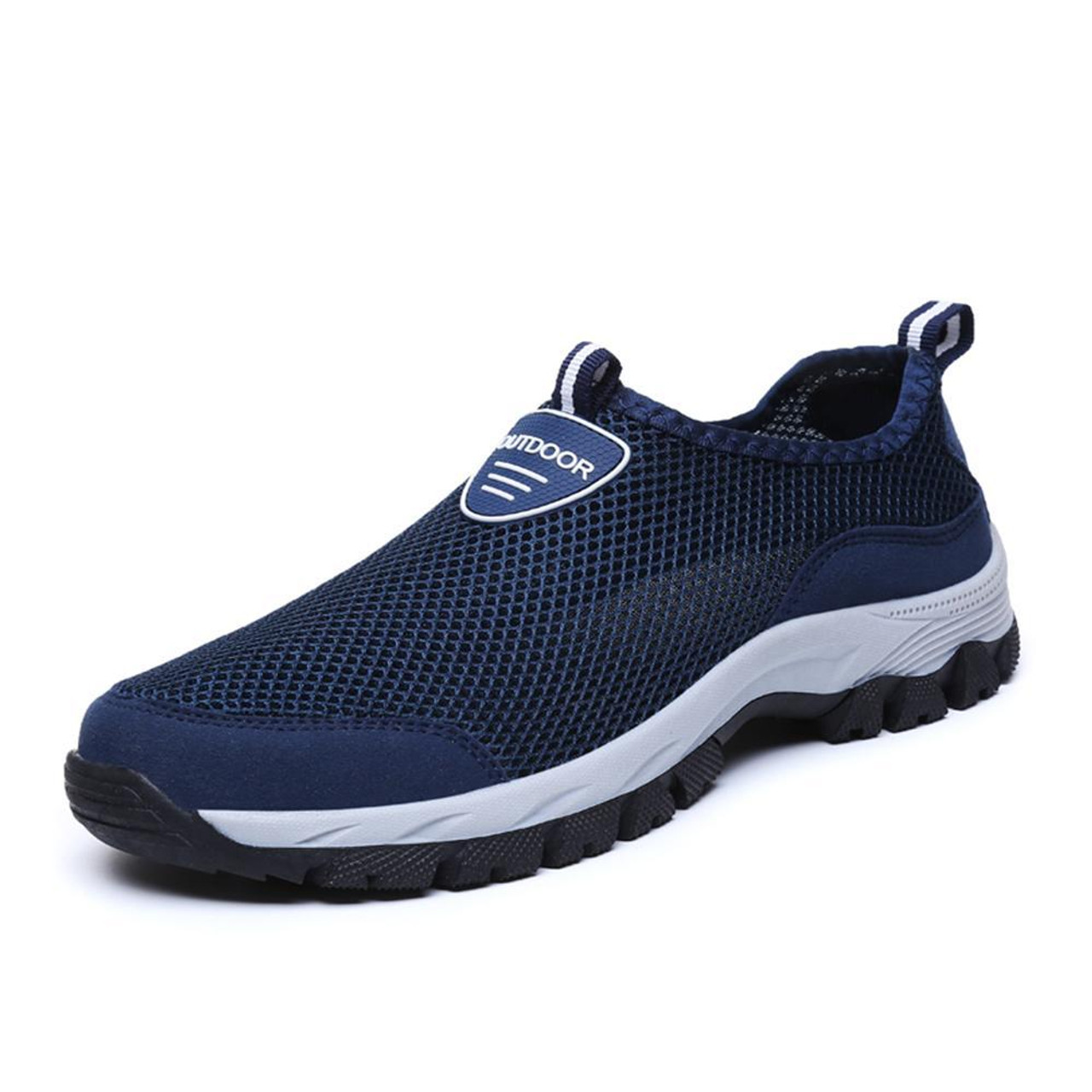 Mens Outdoor Sneakers Water Shoes Mesh Breathable Slip on Flats Hiking Casual SZ
