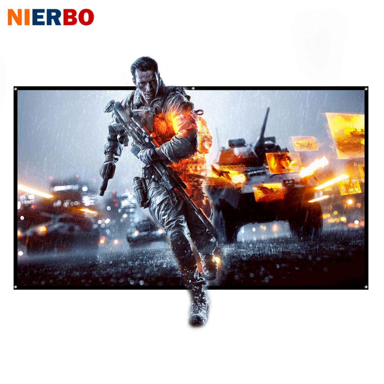 100inch Portable Foldable Projector Screen 16:9 HD Home Theater Outdoor 3D Movie