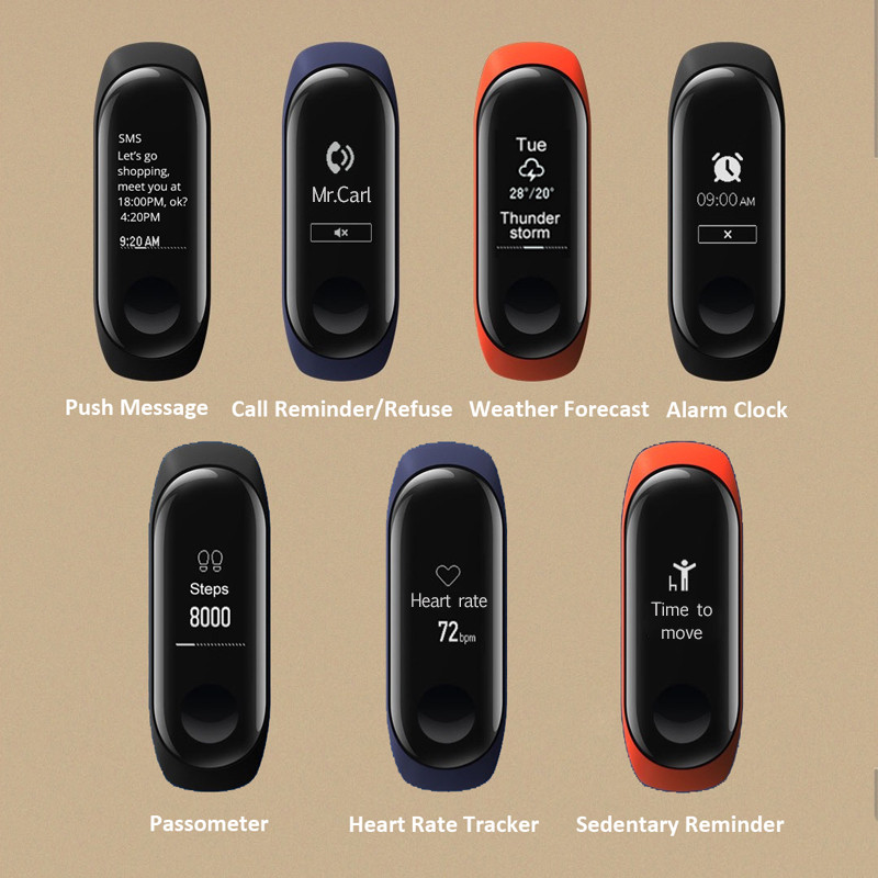 xiaomi xmsh05hm mi band 3 smart bracelet