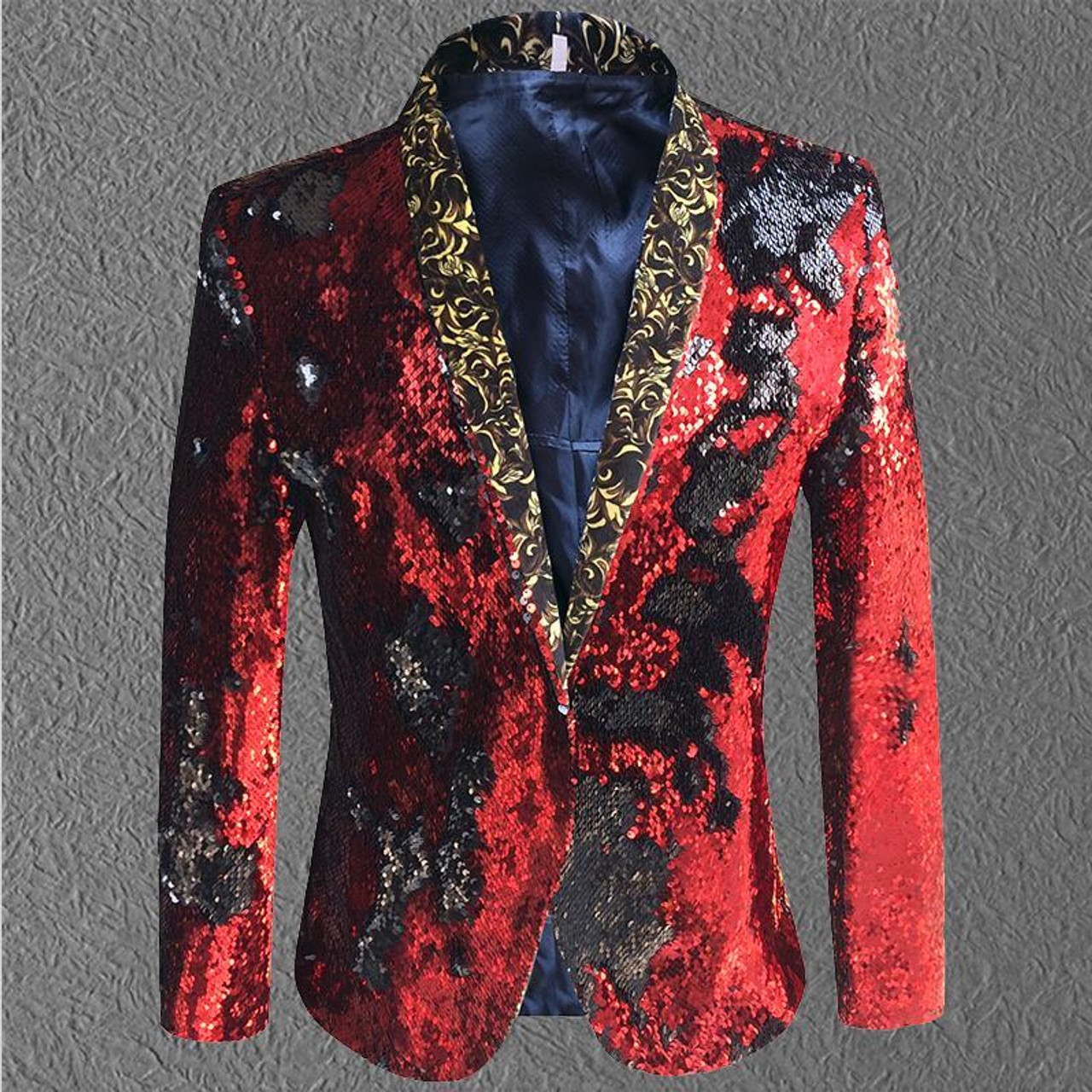 LisainMay Luxury Royal Blue Sequin Glitter Blazer Jacket Men : Amazon.ca:  Clothing, Shoes & Accessories