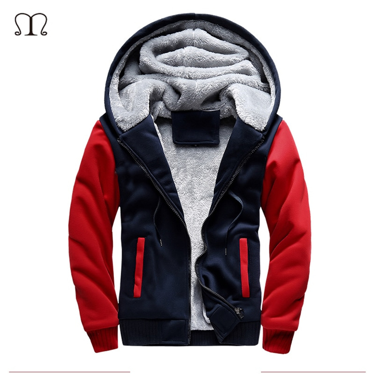 warm fleece hoodie mens