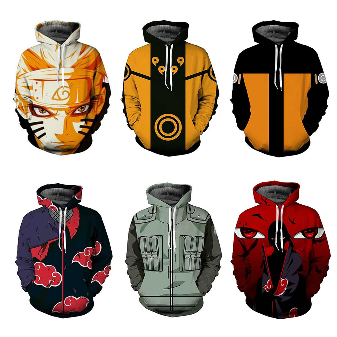 Naruto Hoodie Coat Sweatshirts Kakashi Akatsuki Sasuke O'Brien 3D Hoodies  Pullovers Men Women Long Sleeve Outerwear Hoodie - OnshopDeals.Com