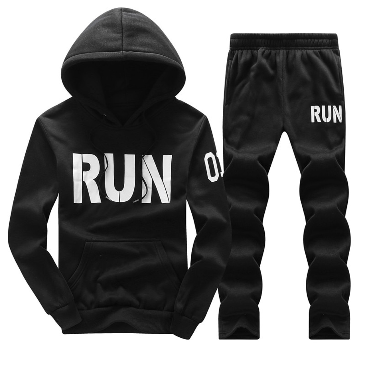 Womens African Letter Print 2 Pieces Outfits Tracksuits Long Sleeve Drawstring Pullover Hoodie Pants Jogger Set Sportswear 