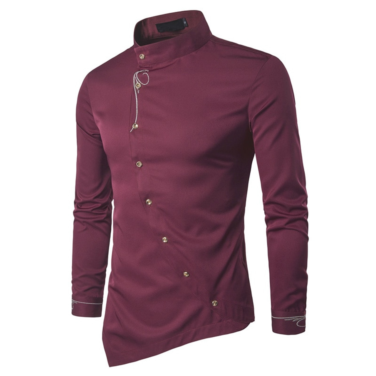 Men's Mandarin Collar Shirt - Simon Jersey