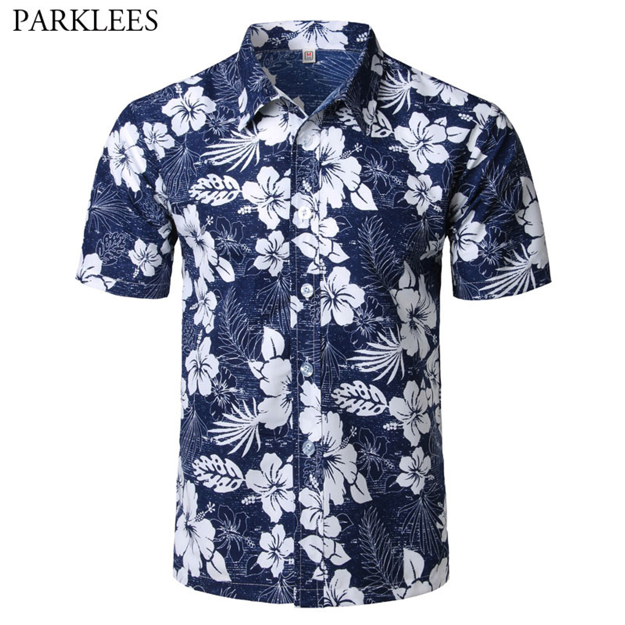 mens hawaiian shirts slim fit