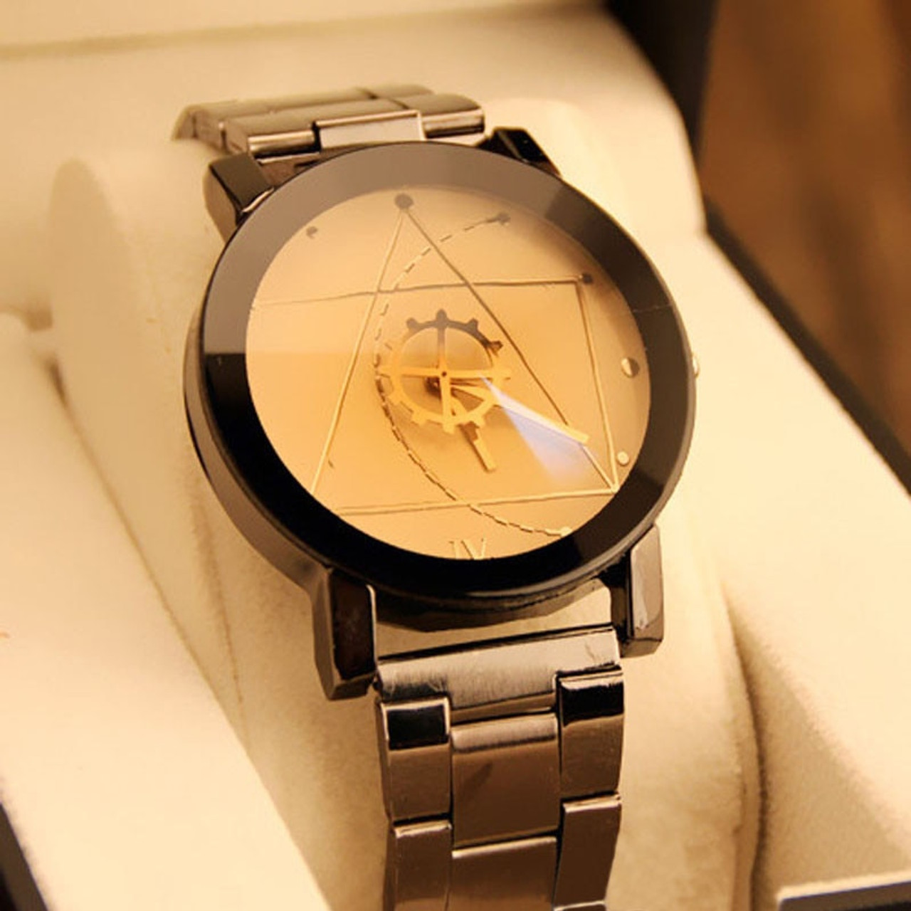 quartz analog wrist watch