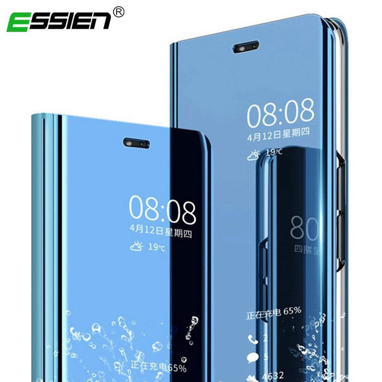 Essien Luxury Smart View Flip Case For Xiaomi Redmi Note 5 Flip Stand Leather Case For Xiaomi Redmi 5 5 Plus Mirror Cover Capa Onshopdeals Com