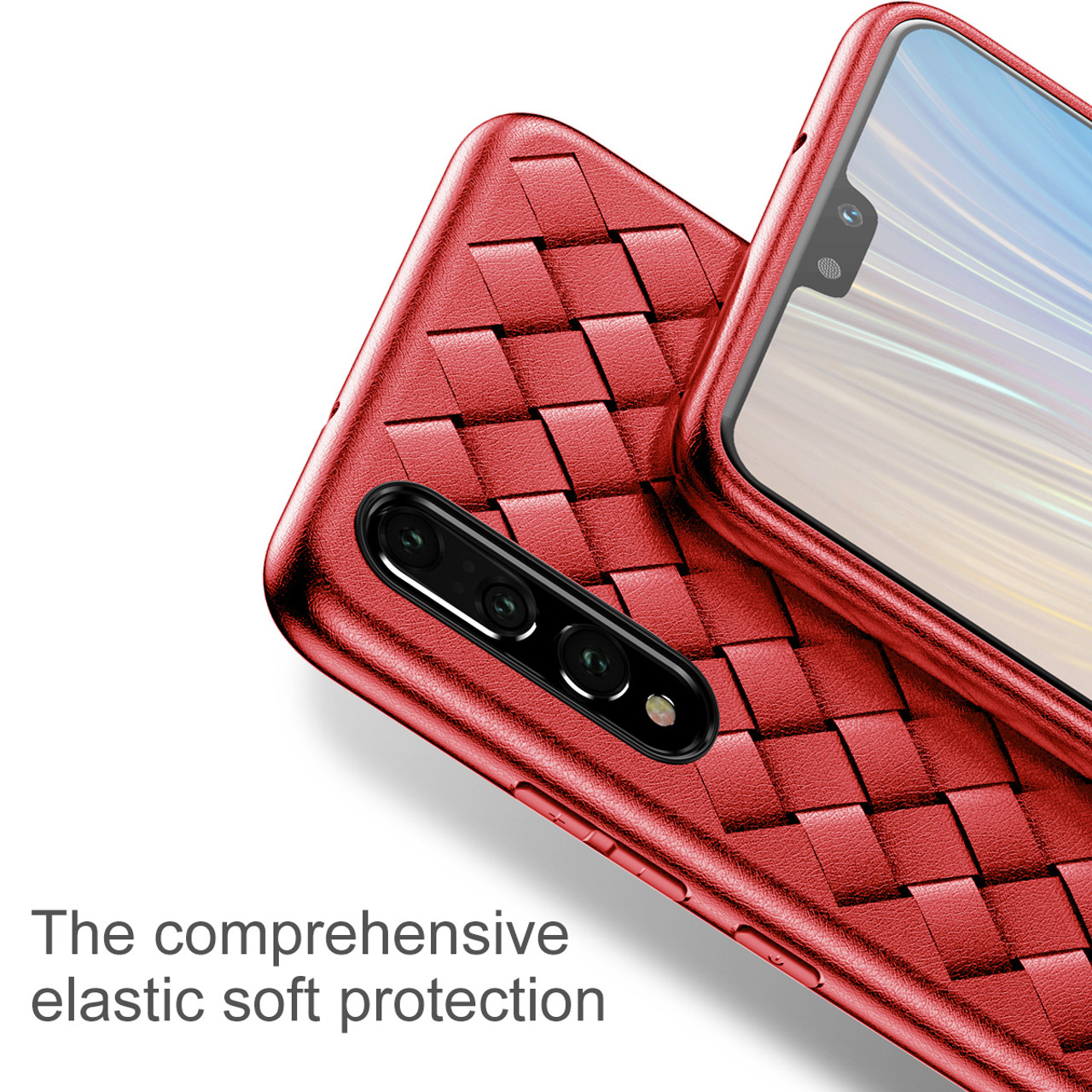 baseus for huawei p20 pro case luxury heat dissipation bv woven texture soft tpu phone case for huawei p20 pro acessorios