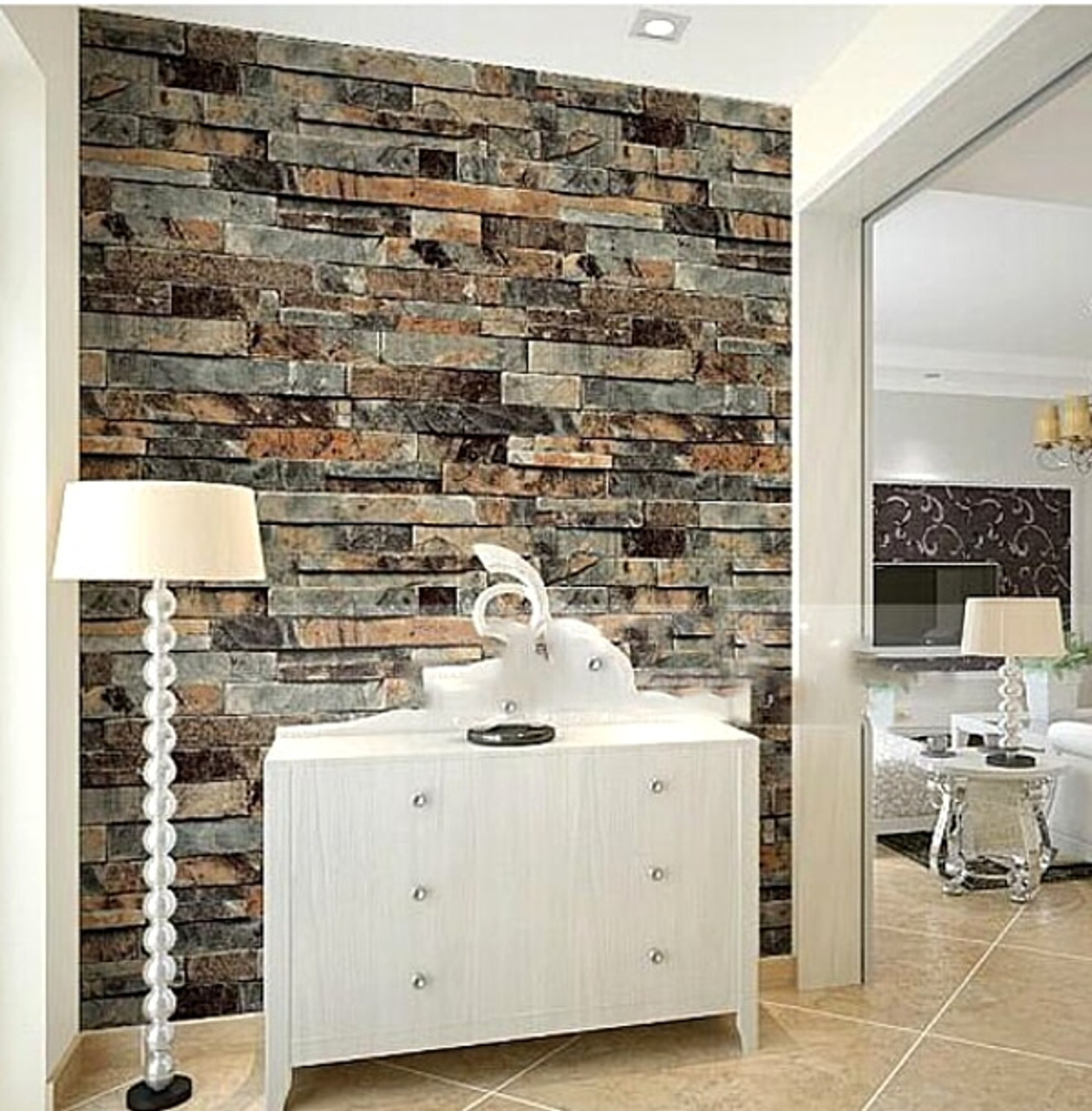 Stone Brick 3d Wallpaper Bedroom Living Room Background Wall Vinyl Retro Wall Paper Roll Rustic Faux Stone Wallpapers