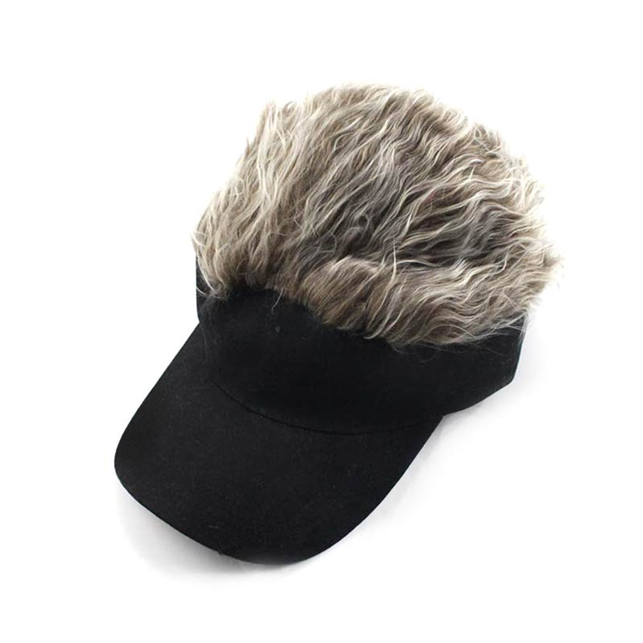 visor hat with hair