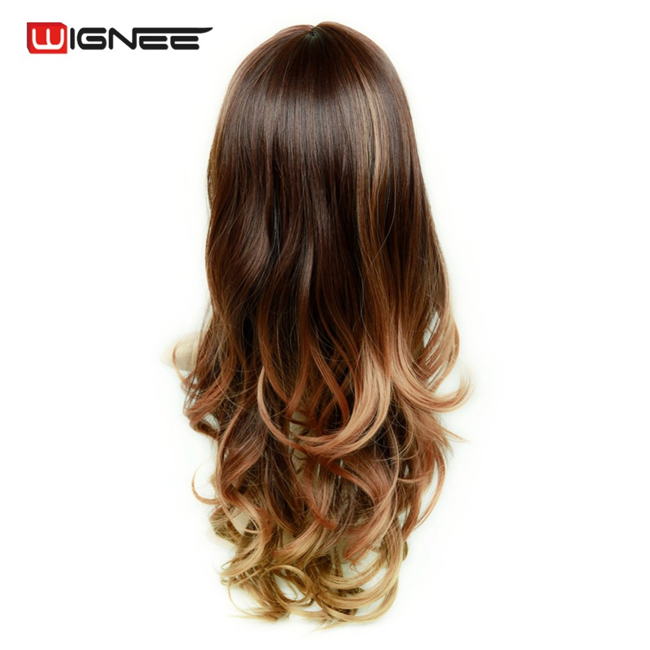 Wignee Synthetic Wigs With Bangs For Women Long Hair High Density