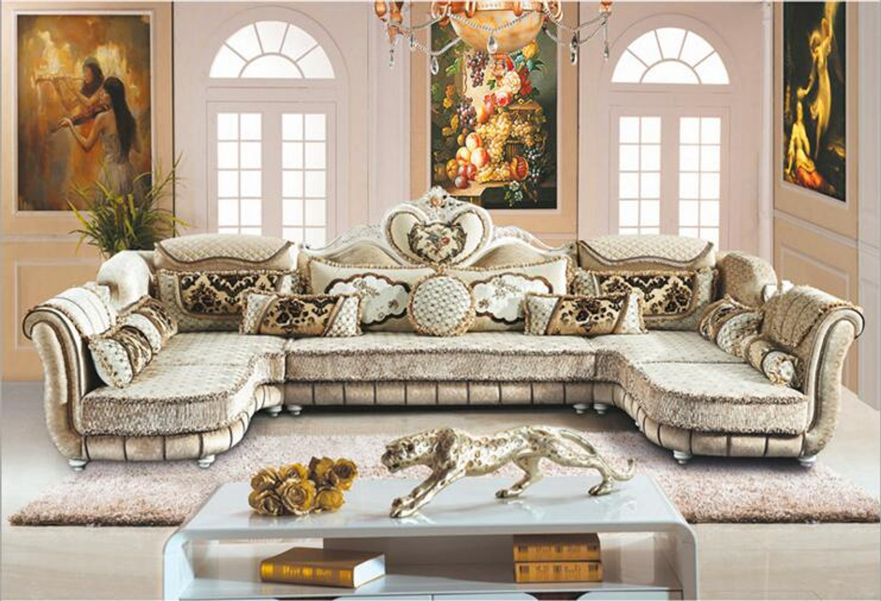 Living Room Furniture Modern Fabric Sofa European Sectional Sofa Set A1259 OnshopDealsCom