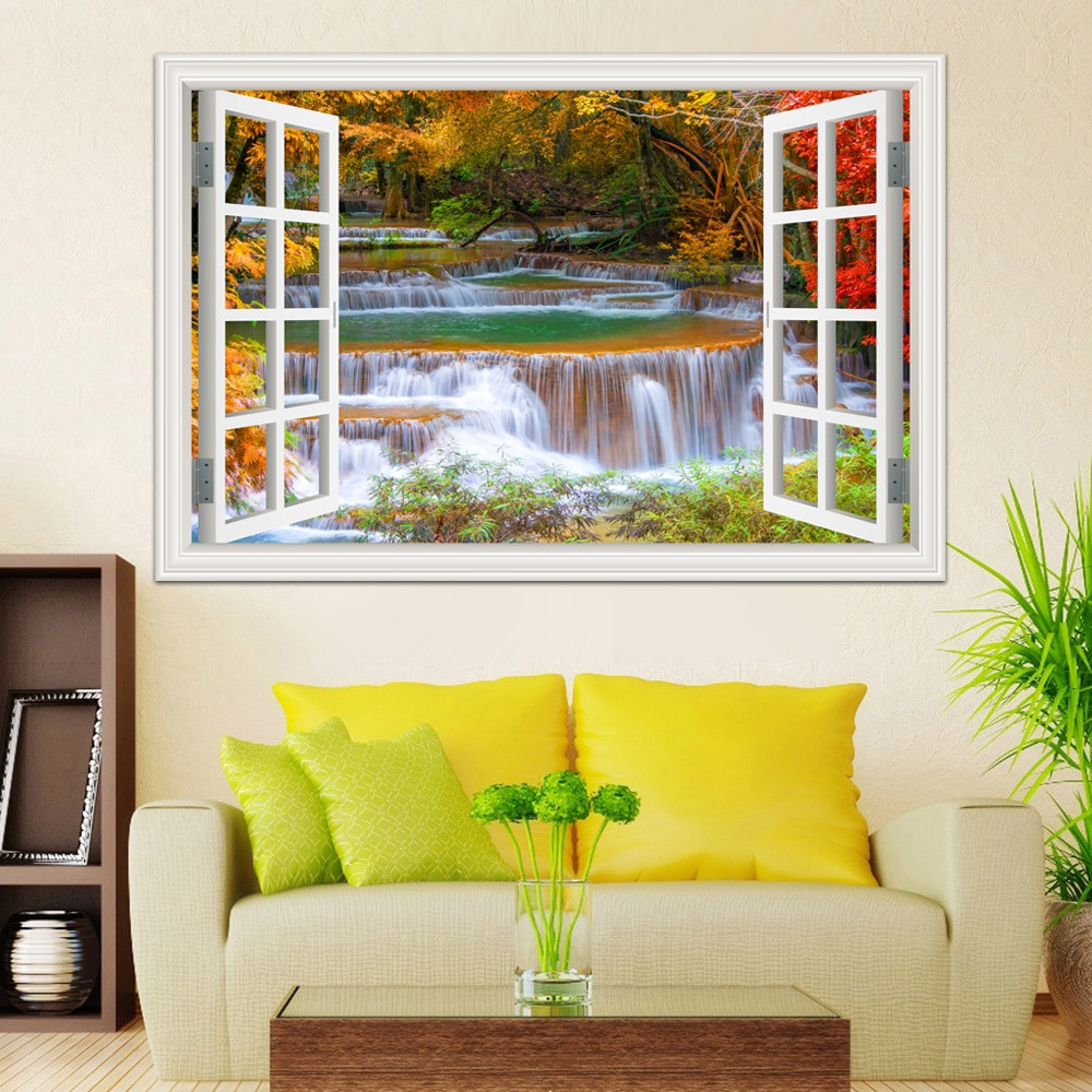 3d Window View Removable Wall Art Stickers Vinyl Decal Home Wallpaper Kids Room