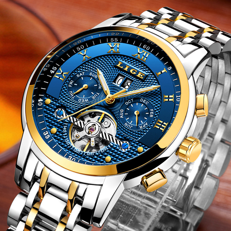 lige automatic mechanical watch