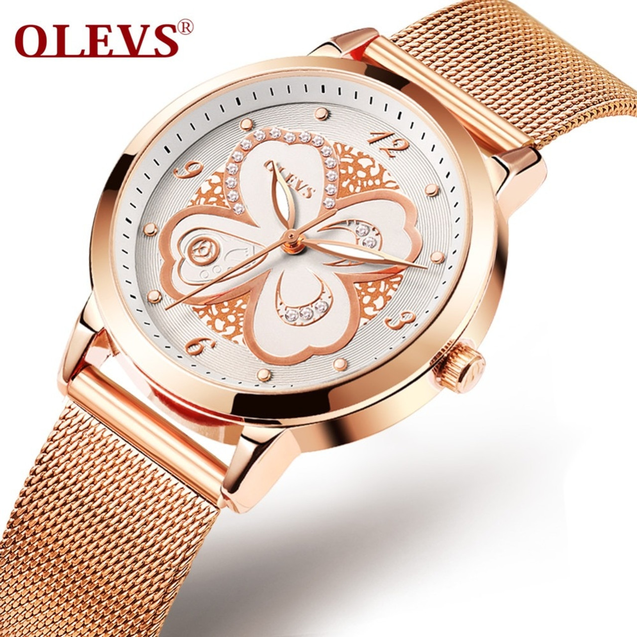 OLEVS Ladies Watch Golden Top Brand 